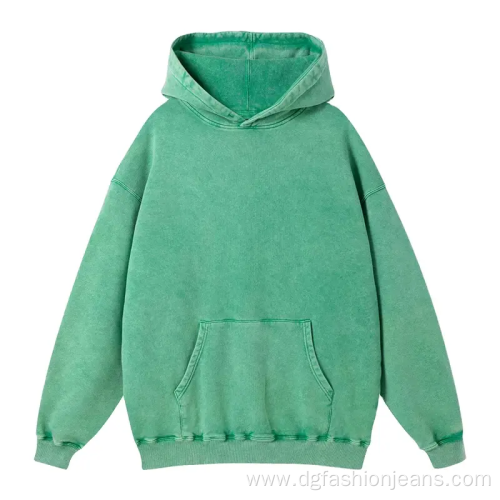 Cotton Oversize Blank Distressed Stone Wash Hoodies